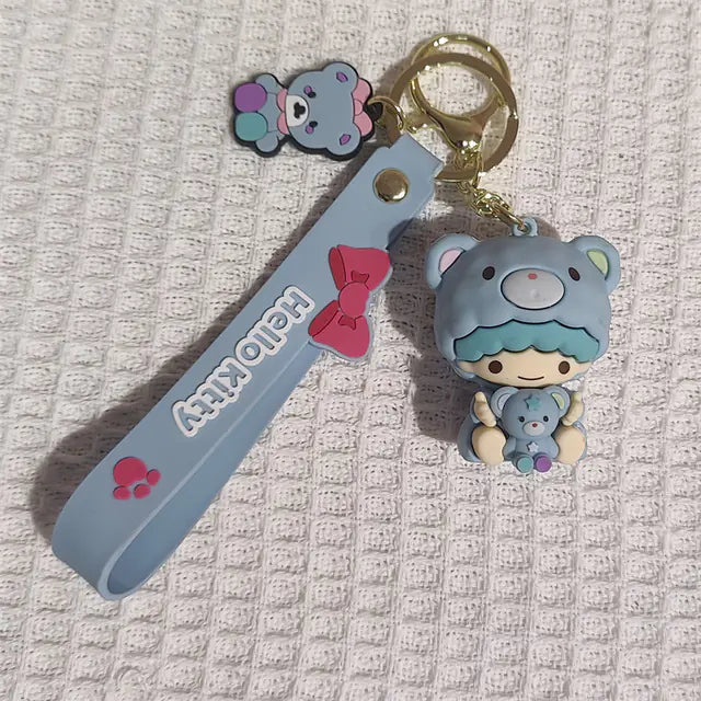 Cute Anime Twin Girl Pendant Keychain Toy