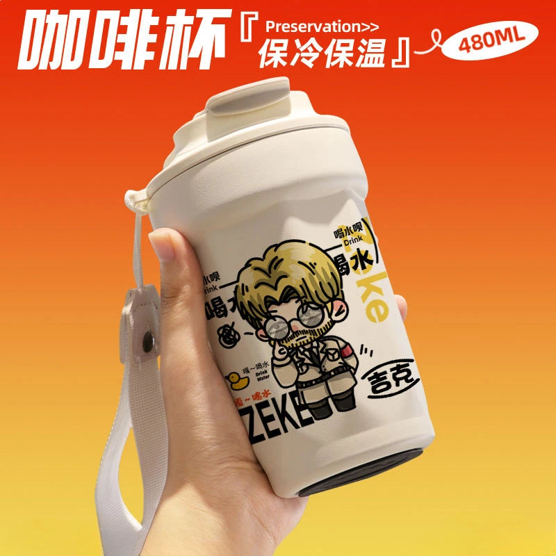Anime Inspired Attack /Thermos Cup Stainless Steel