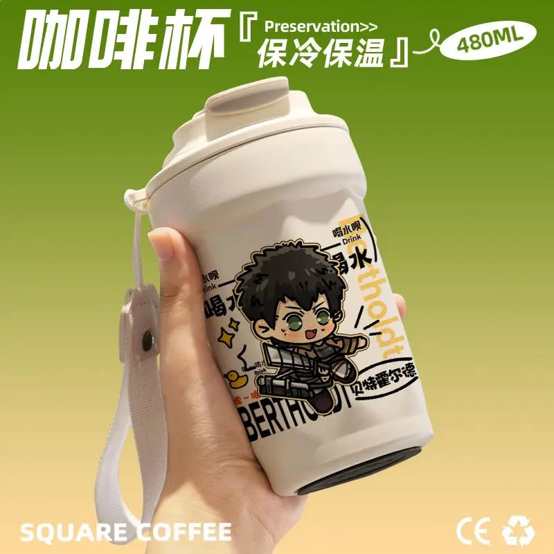 Anime Inspired Attack /Thermos Cup Stainless Steel
