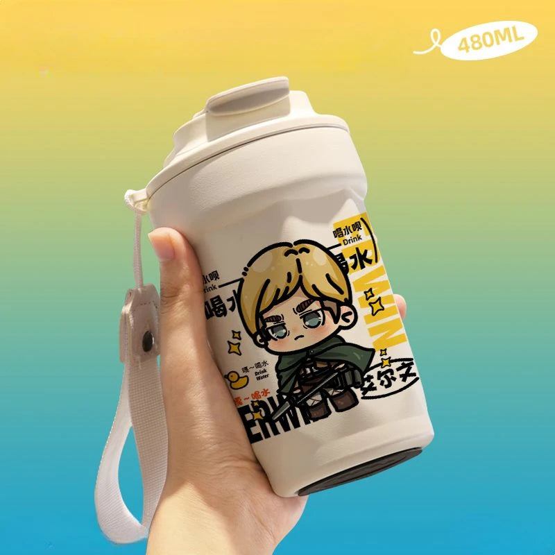 Anime Inspired Attack /Thermos Cup Stainless Steel