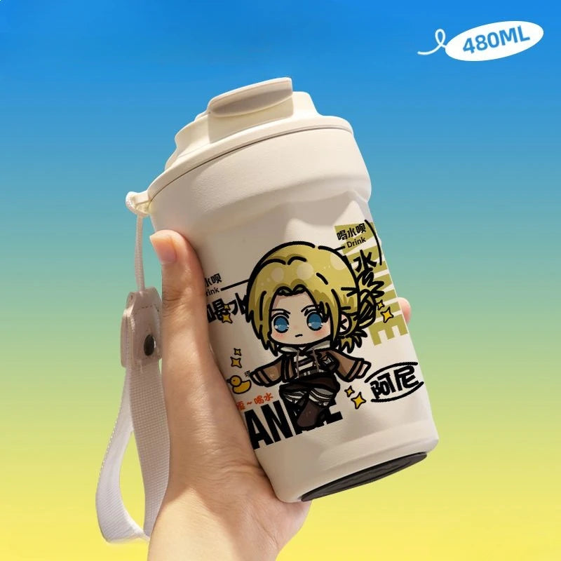 Anime Inspired Attack /Thermos Cup Stainless Steel