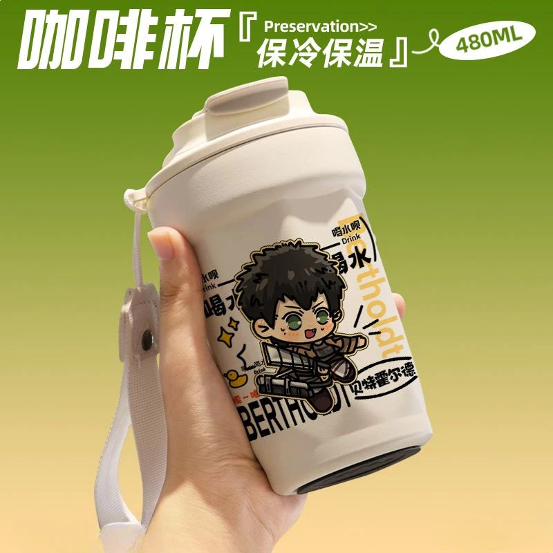 Anime Inspired Attack /Thermos Cup Stainless Steel