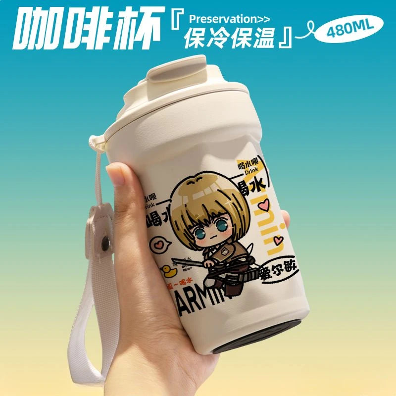 Anime Inspired Attack /Thermos Cup Stainless Steel