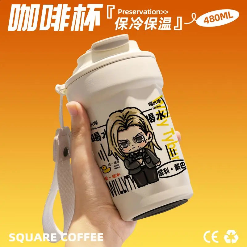 Anime Inspired Attack /Thermos Cup Stainless Steel