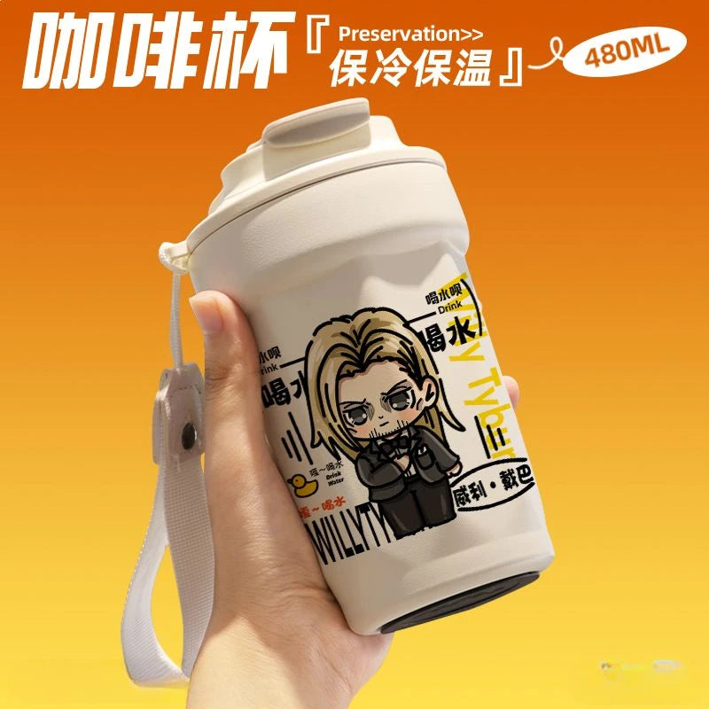 Anime Inspired Attack /Thermos Cup Stainless Steel