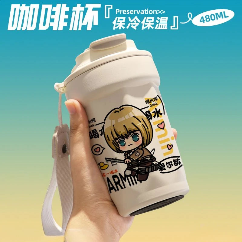 Anime Inspired Attack /Thermos Cup Stainless Steel
