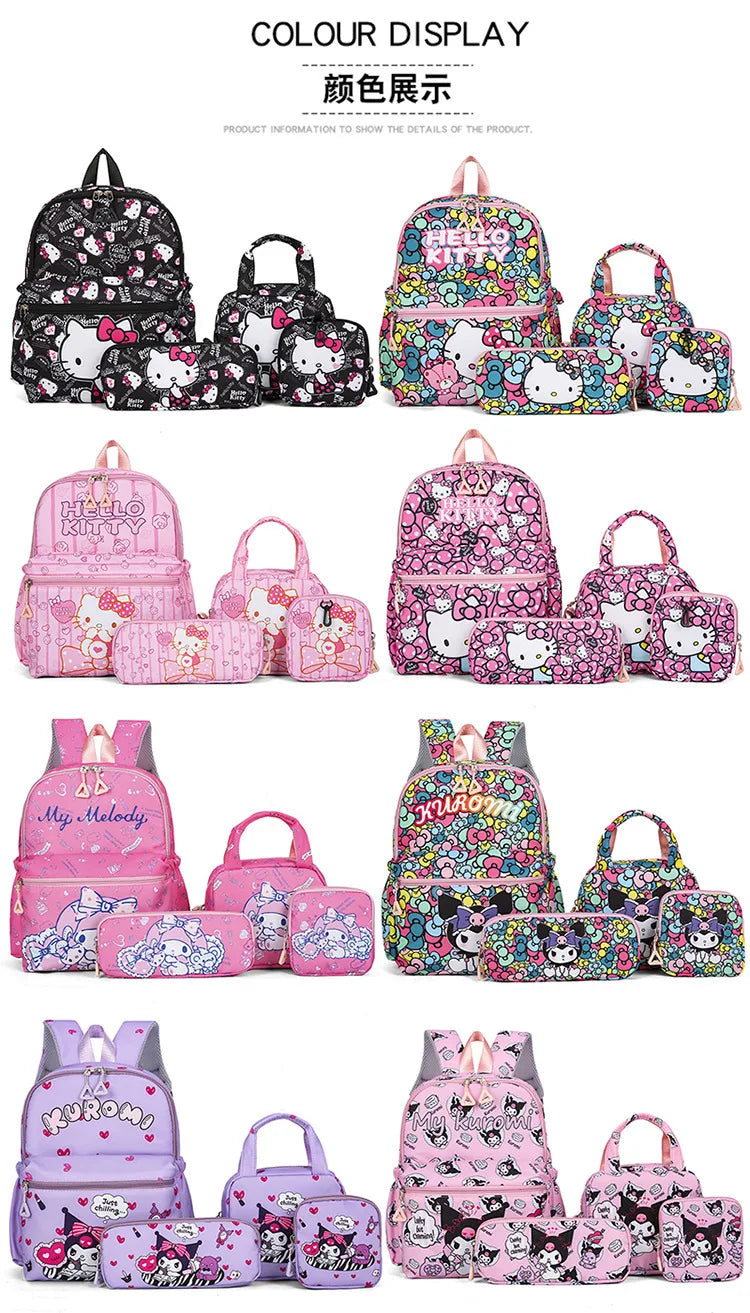 Kawaii Backpack Set (Inspired by Hello Kitty/ Kuromi/My Melody)