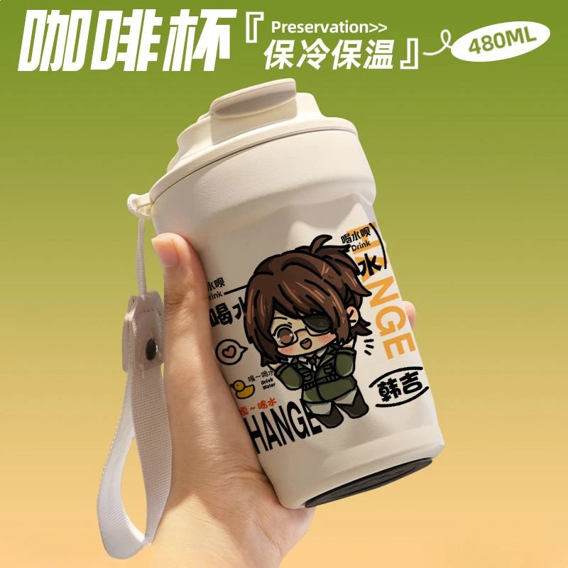 Anime Inspired Attack /Thermos Cup Stainless Steel