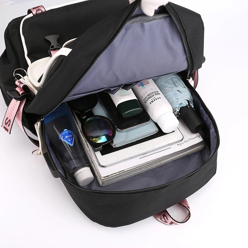 3Pcs Anime-Inspired Slayer Backpack Set – School & Travel Ready