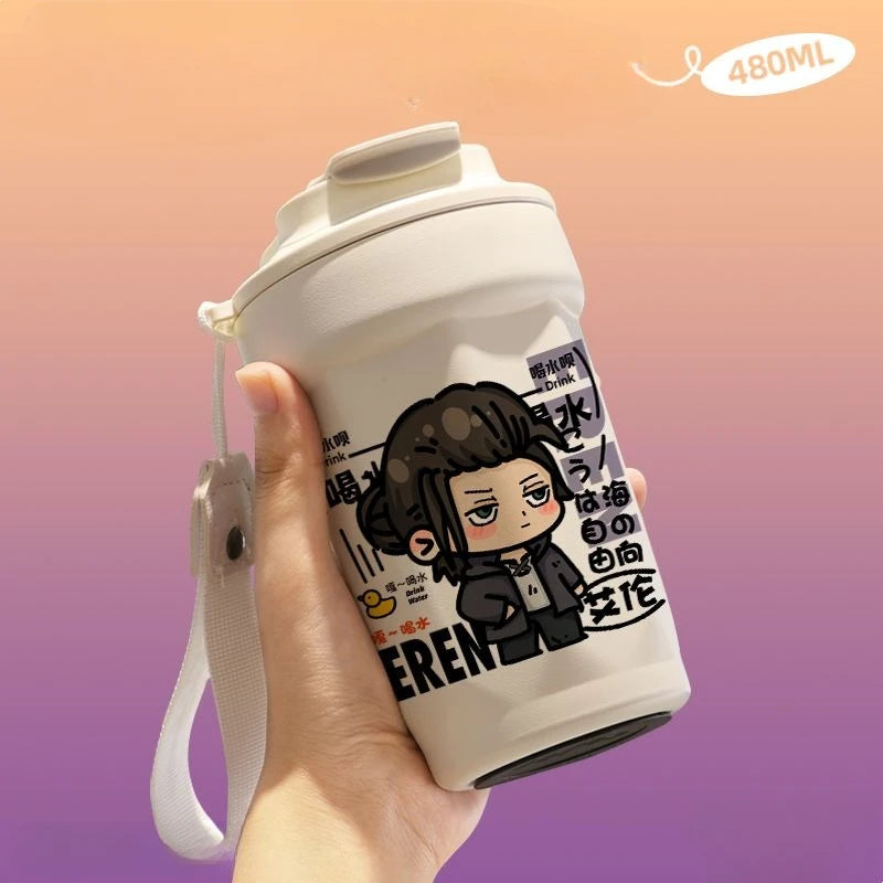 Anime Inspired Attack /Thermos Cup Stainless Steel
