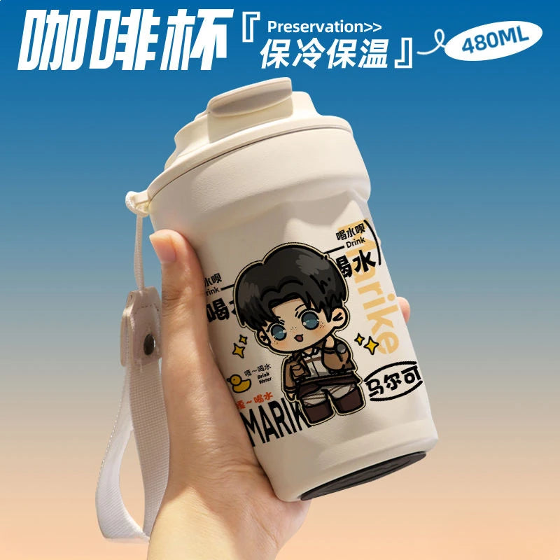 Anime Inspired Attack /Thermos Cup Stainless Steel