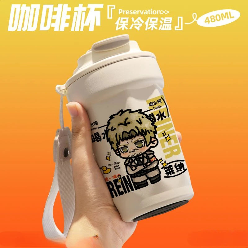 Anime Inspired Attack /Thermos Cup Stainless Steel