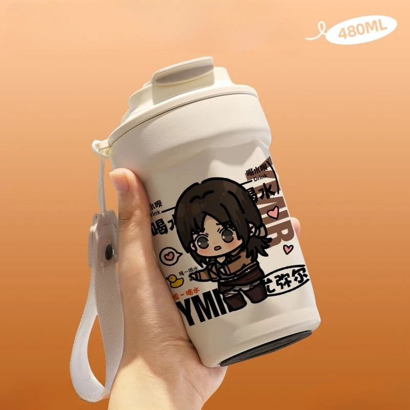 Anime Inspired Attack /Thermos Cup Stainless Steel