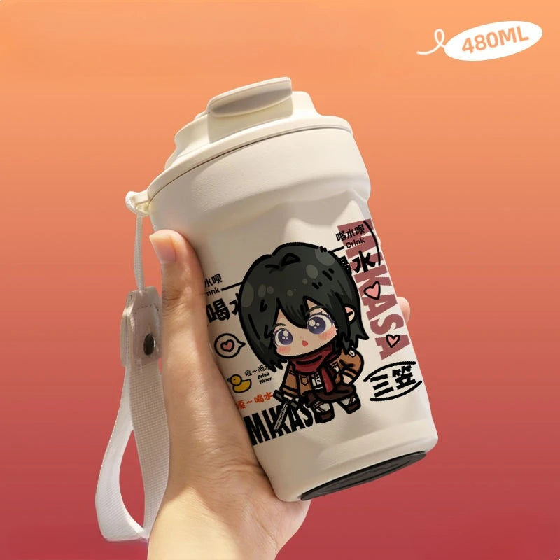 Anime Inspired Attack /Thermos Cup Stainless Steel