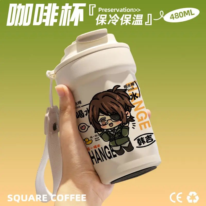 Anime Inspired Attack /Thermos Cup Stainless Steel