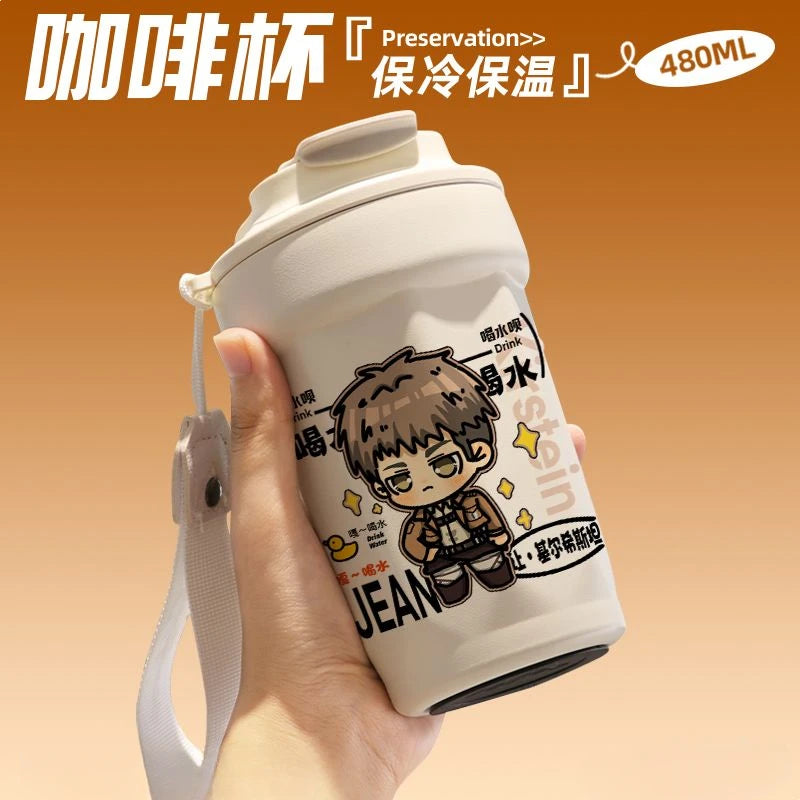 Anime Inspired Attack /Thermos Cup Stainless Steel