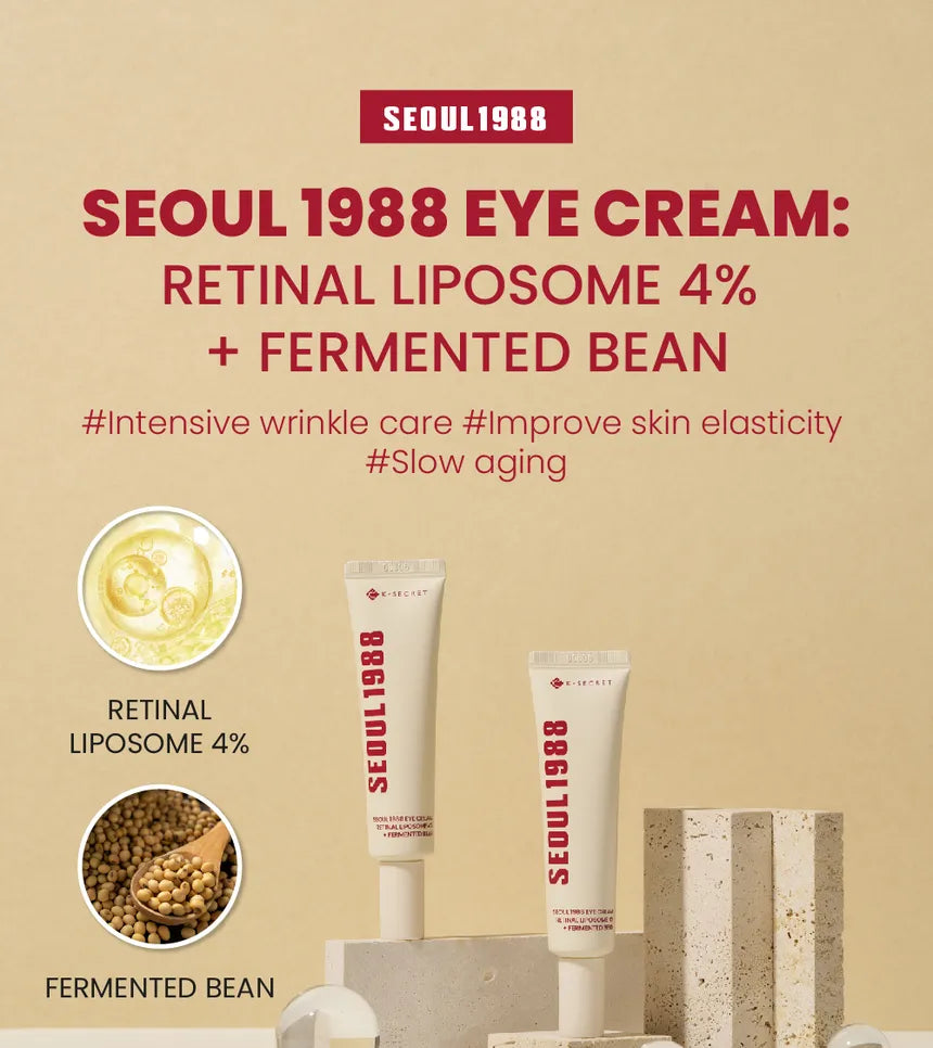 KSERCRET Seoul 1988 Eye Cream with 4% Retinal Liposome anti-aging dark circles