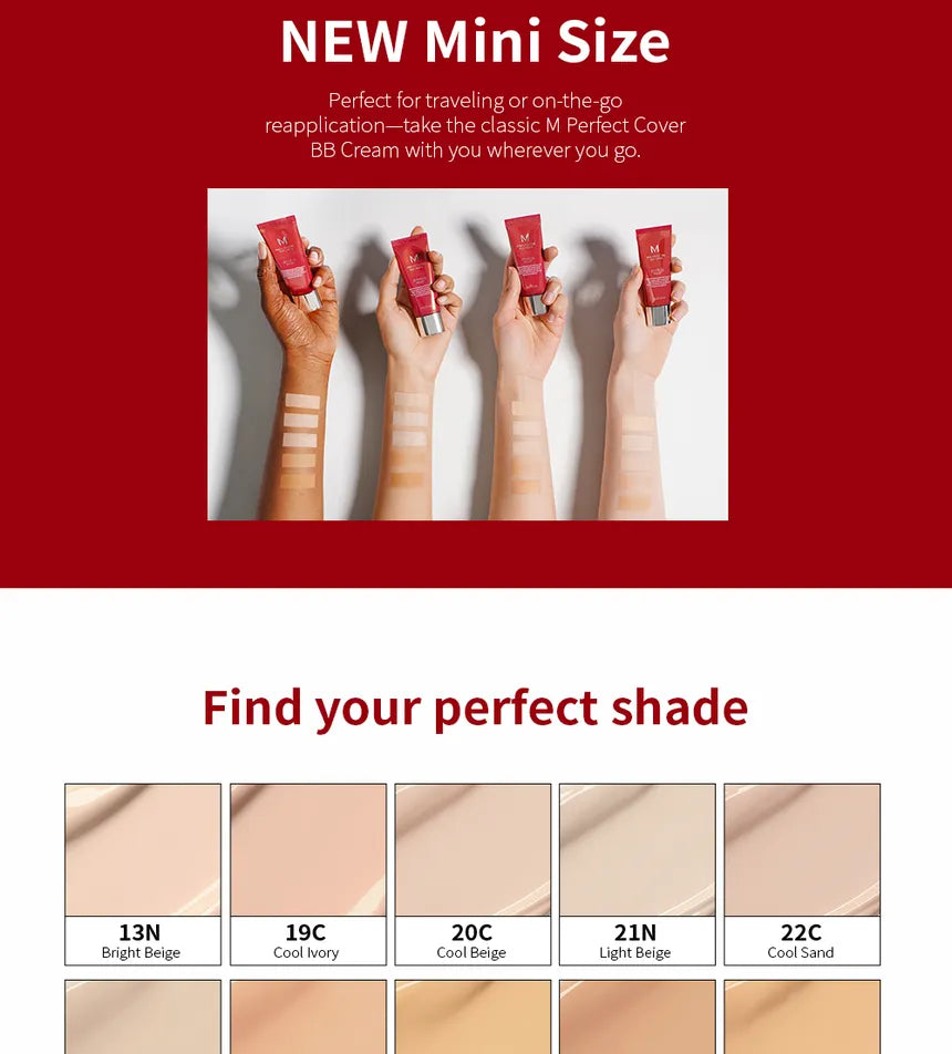 MISSHA M Perfect Cover BB Cream Mini [20ml] – No. 23 / 27