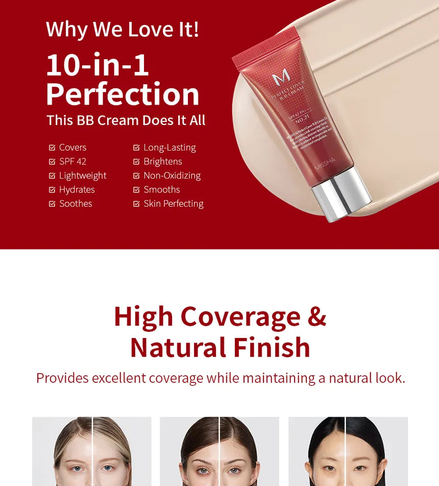 MISSHA M Perfect Cover BB Cream Mini [20ml] – No. 23 / 27