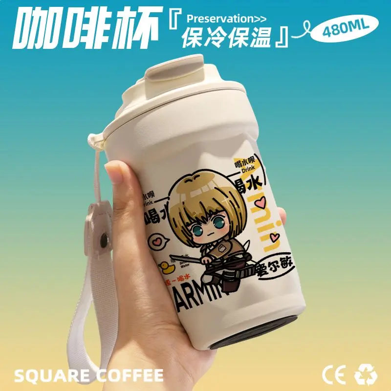 Anime Inspired Attack  /Thermos Cup Stainless Steel