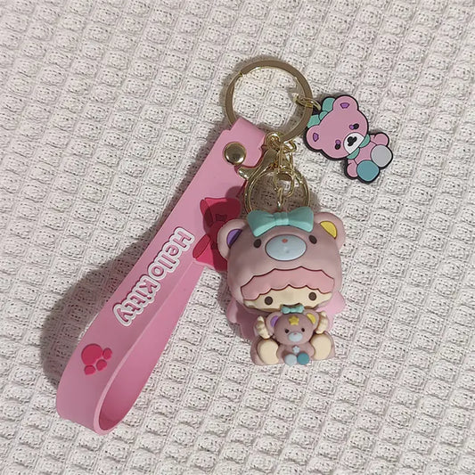 Cute Anime Twin Girl Pendant Keychain Toy